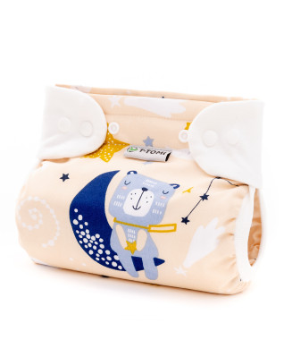 T-TOMI Orthopädisches Spreizhöschen für breites Wickeln - druckknöpfe Night bears (3-6kg) 