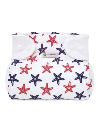 T-TOMI Orthopädisches Spreizhöschen für breites Wickeln - druckknöpfe Starfish (3-6kg) 