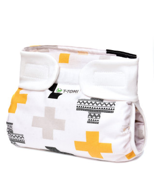 T-TOMI Orthopädisches Spreizhöschen für breites Wickeln - klettverschluss Crosses (5-9kg)