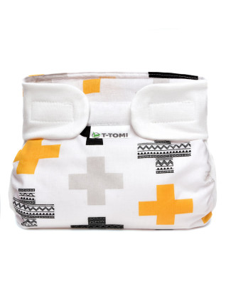 T-TOMI Orthopädisches Spreizhöschen für breites Wickeln - klettverschluss Crosses (5-9kg)