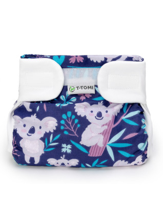 T-TOMI Orthopädisches Spreizhöschen für breites Wickeln - klettverschluss Dark koalas (5-9kg)