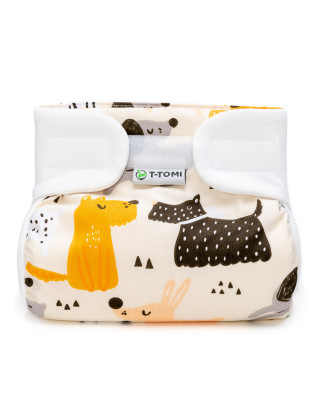 T-TOMI Orthopädisches Spreizhöschen für breites Wickeln - klettverschluss Dogs (3-6kg)