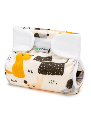 T-TOMI Orthopädisches Spreizhöschen für breites Wickeln - klettverschluss Dogs (3-6kg)