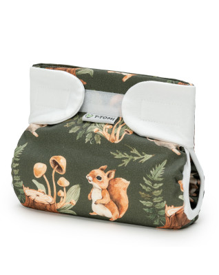 T-TOMI Orthopädisches Spreizhöschen für breites Wickeln - klettverschluss Forest kingdom (3-6kg)