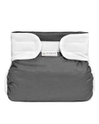 T-TOMI Orthopädisches Spreizhöschen für breites Wickeln - klettverschluss Grey (3-6kg)