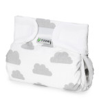 T-TOMI Orthopädisches Spreizhöschen für breites Wickeln - klettverschluss Grey clouds (bis zu 3kg)