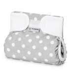 T-TOMI Orthopädisches Spreizhöschen für breites Wickeln - klettverschluss Grey polka (3-6kg)