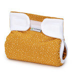 T-TOMI Orthopädisches Spreizhöschen für breites Wickeln - klettverschluss Mustard (bis zu 3kg)