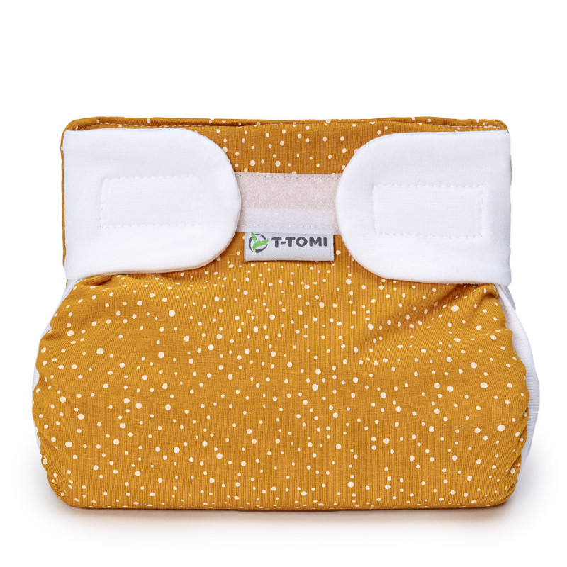 T-TOMI Orthopädisches Spreizhöschen für breites Wickeln - klettverschluss Mustard (3-6kg)