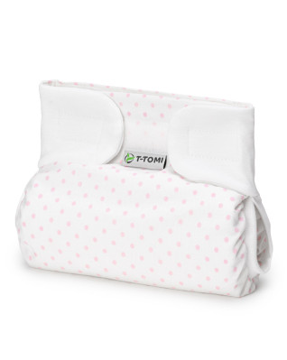 T-TOMI Orthopädisches Spreizhöschen für breites Wickeln PLUS - klettverschluss Pink dots (5-9kg)