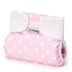 T-TOMI Orthopädisches Spreizhöschen für breites Wickeln - klettverschluss Pink polka (3-6kg)