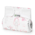 T-TOMI Orthopädisches Spreizhöschen für breites Wickeln - klettverschluss Sweet bunnies (3-6kg)