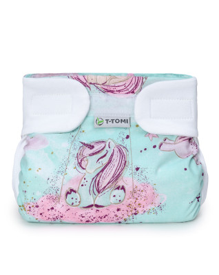 T-TOMI Orthopädisches Spreizhöschen für breites Wickeln PLUS - klettverschluss Unicorn (5-9kg)