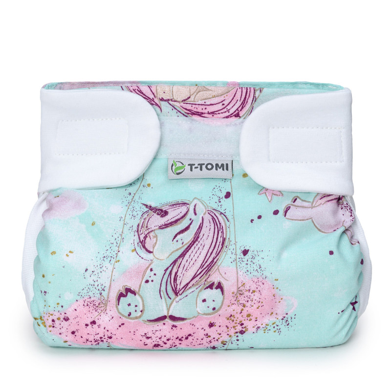 T-TOMI Orthopädisches Spreizhöschen für breites Wickeln PLUS - klettverschluss Unicorn (5-9kg)