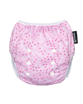T-TOMI Schwimmwindel mit Rüsche Pink dots 