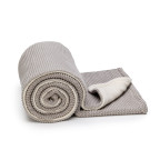 T-TOMI Gestrickte Decke WARM Grey waves
