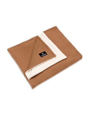 T-TOMI Gestrickte Decke WARM Mocca waves