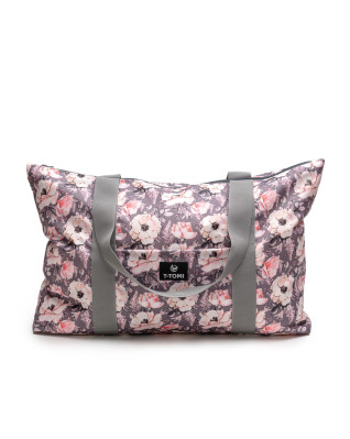 T-TOMI Shopper bag Grey flowers