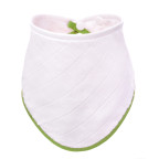 T-TOMI Bambuslätzchen White with green edging