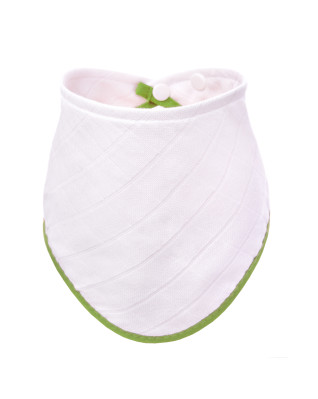 T-TOMI Bambuslätzchen White with green edging