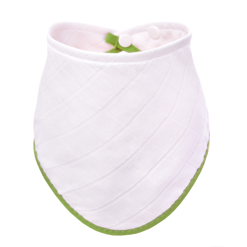 T-TOMI Bambuslätzchen White with green edging